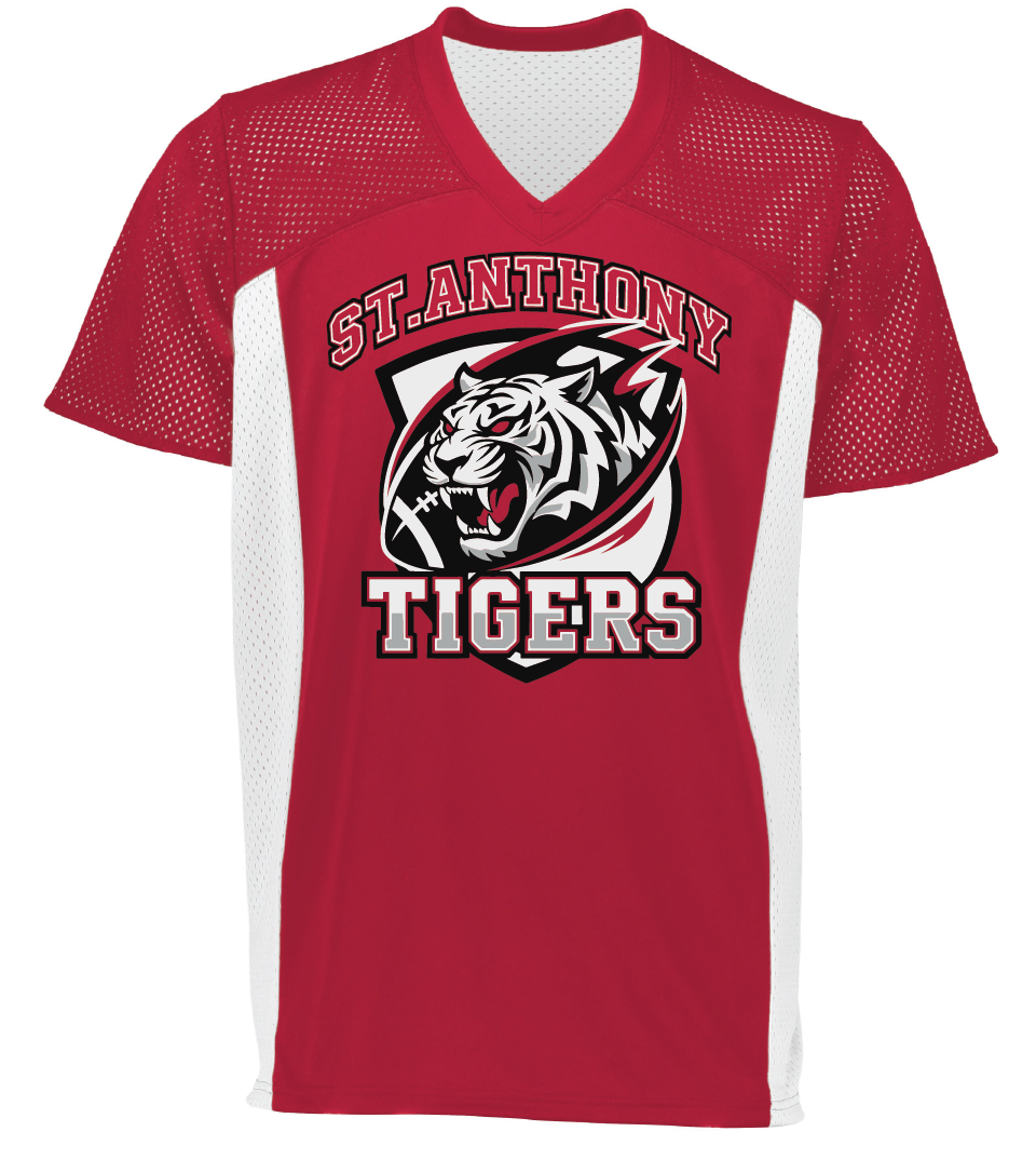 St. Anthony's Flag Football Reversible Jersey.